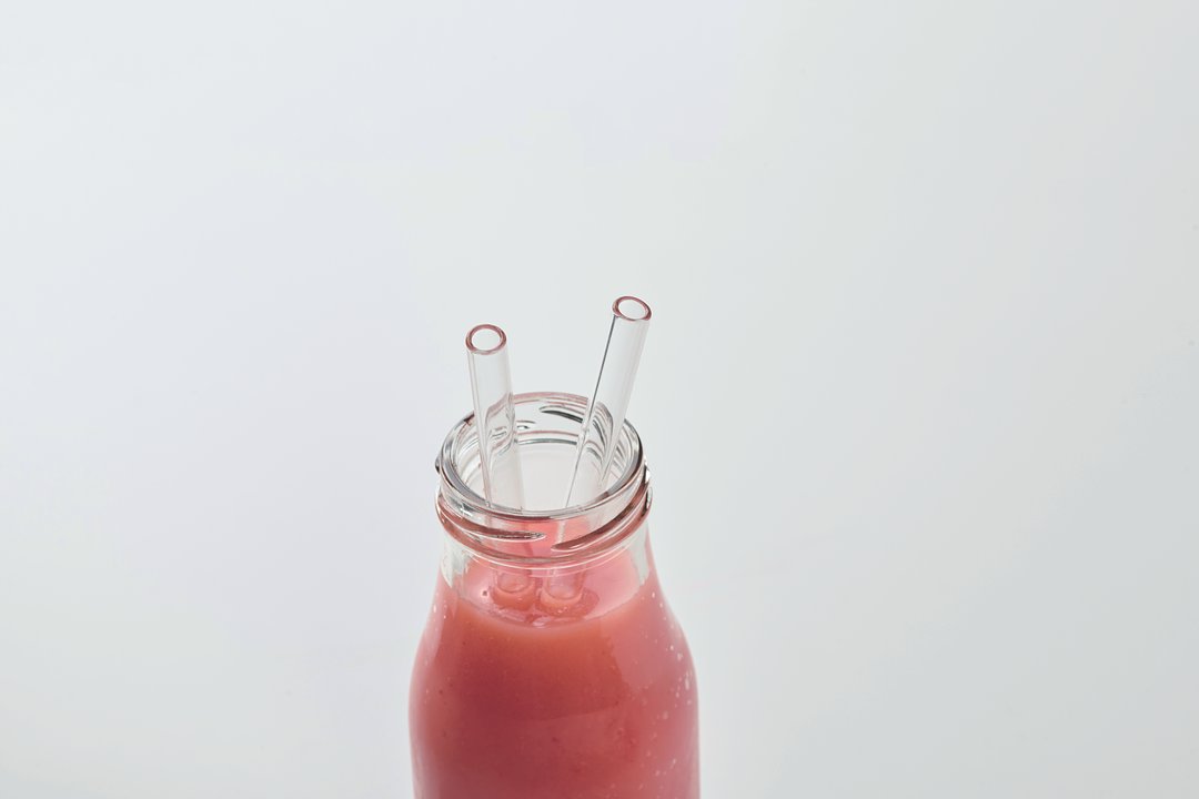 Glas Trinkhalme-Set Steilgin