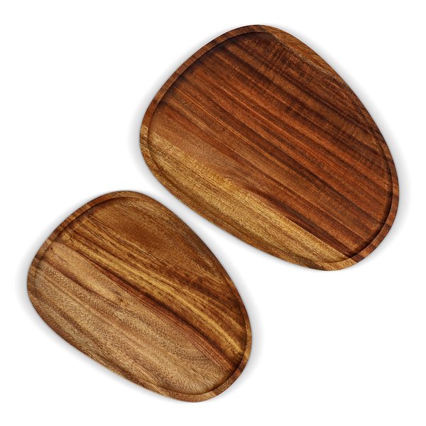 2er-Pack Holztabletts in Bioform Benescia