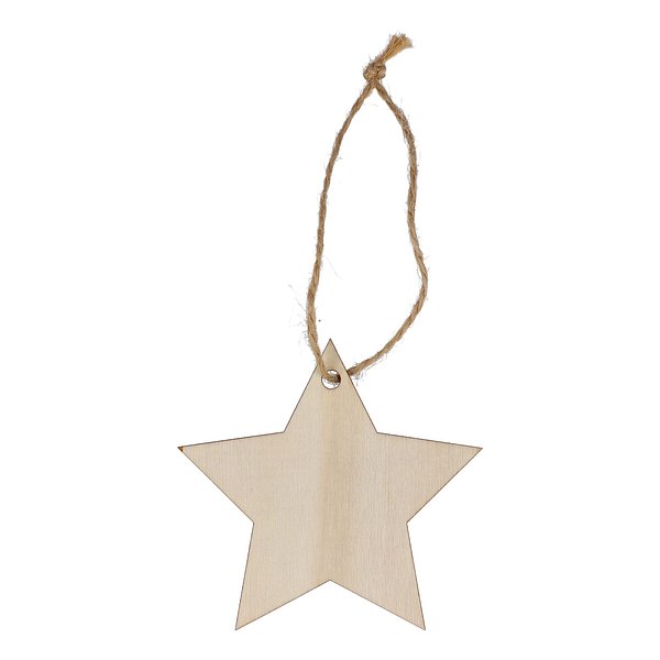 Sternförmiges Weihnachtsornament aus Holz Lüta