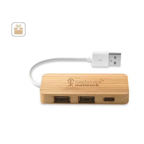 USB HUB aus Bambus Grioll
