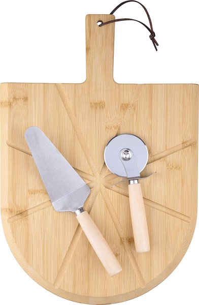 Pizzabrett Dorg | Bambus | Mit Schneider und Spatula