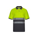 Zweifarbiges Piqué-Poloshirt (150g/m²) mit kurzen Ärmeln, aus Baumwolle (55%) und Polyester (45%) Lixja