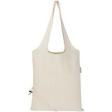 Blend 140 g/m², GRS-zertifizierte, faltbare Baumwoll Tragetasche, 7 l - Grin