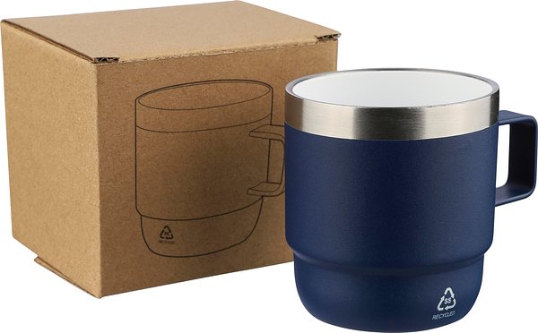 Recycelter Edelstahl-Becher mit doppelter Wand (180 ml) Mengi