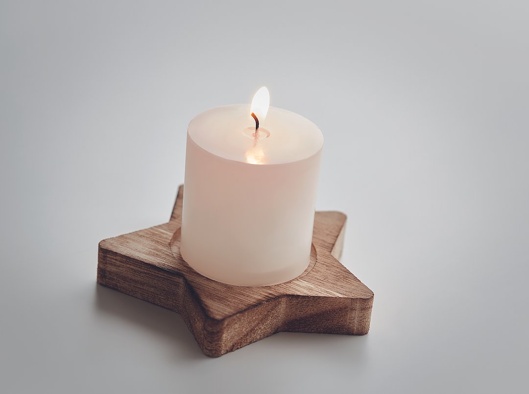 Kerze mit Halter Fenchanna