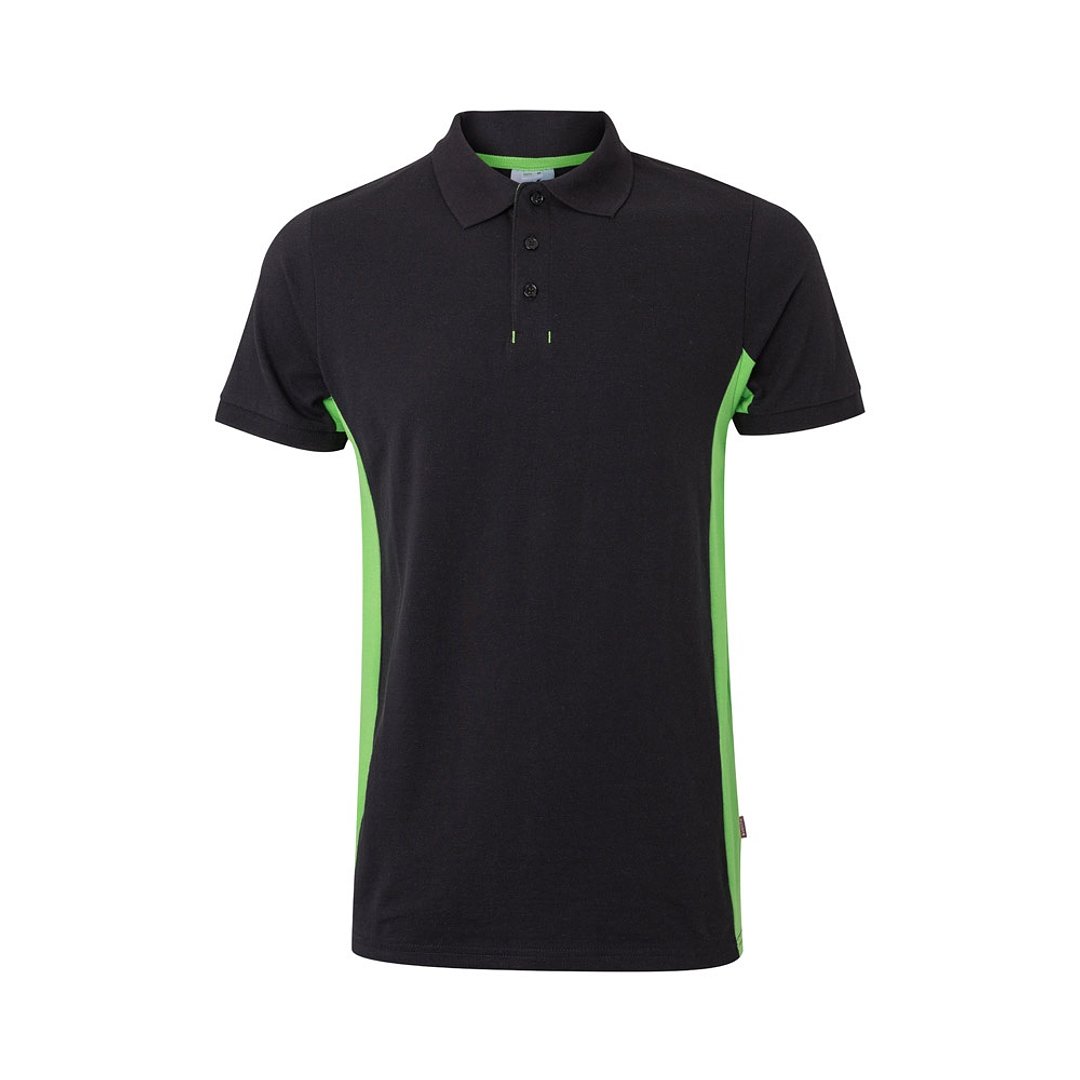 Zweifarbiges Piqué-Poloshirt (180 g/m²), kurzärmelig, aus Baumwolle (60%) und Polyester (40%) Buorli