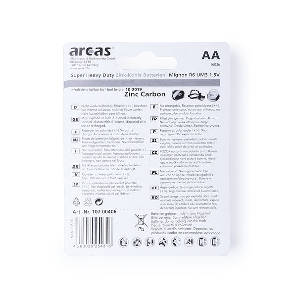 Blister 4 Batterien 1,5V