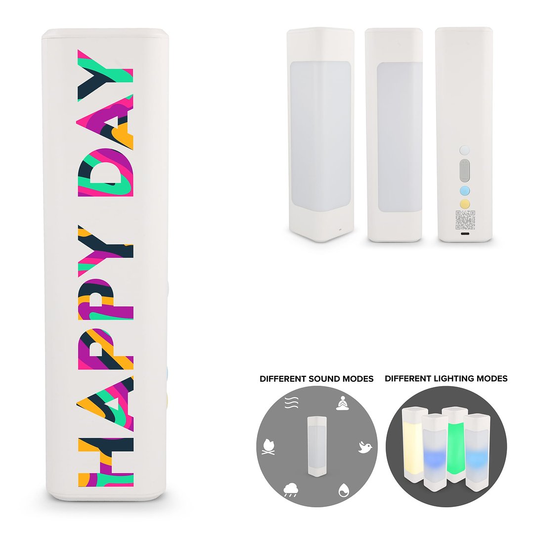 Aura White Noise Lautsprecher aus recyceltem Kunststoff Mareni