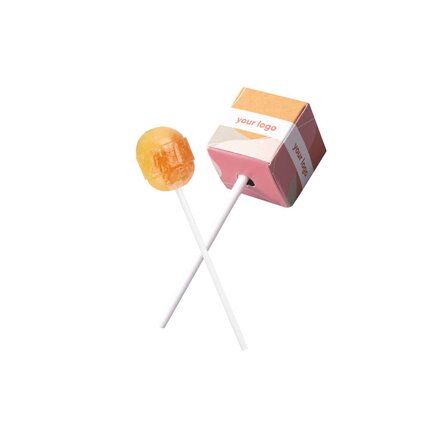 Lollie im Werbewürfel