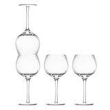 Byon Opacity 4er-Set Weingläser mit stilvollem Glasmuster 470ml Rudylat