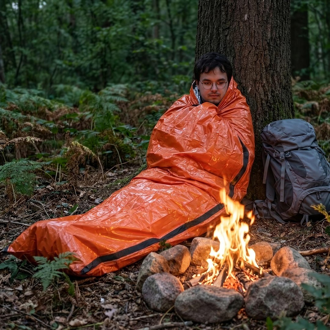 Thermoschlafsack für Notfälle im Freien Durela
