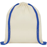 100 g/m² Sportbeutel aus Baumwolle mit farbigem Kordelzug 5L - Giunat