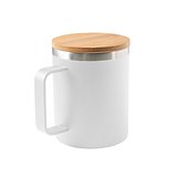 Becher aus 90% recyceltem Edelstahl mit Bambusdeckel Ylandri