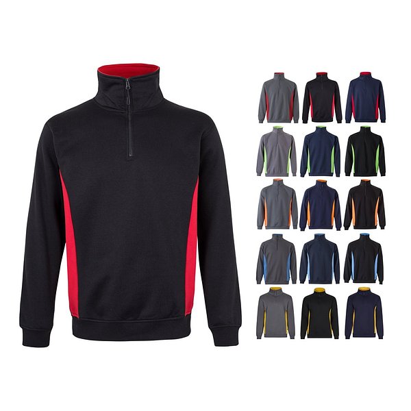 Zweifarbiges Frottee-Sweatshirt (260 g/m²), aus Polyester (65 %) und Baumwolle (35 %) Rudorscht