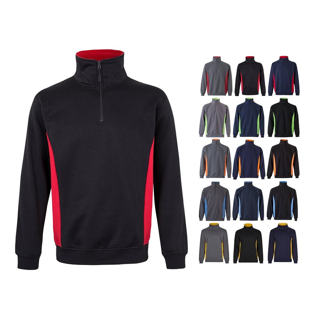 Zweifarbiges Frottee-Sweatshirt (260 g/m²), aus Polyester (65 %) und Baumwolle (35 %) Rudorscht
