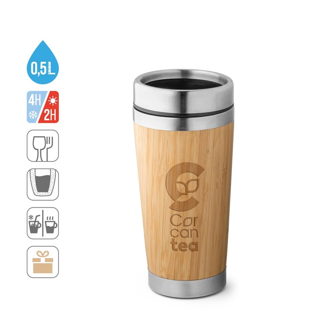 Reisebecher aus Bambus 500ml Chasca