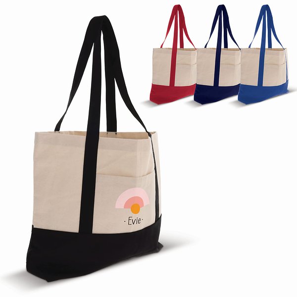 Strandtasche Baumwollsegeltuch OEKO-TEX® 280g/m² 42x10x30cm Lixali