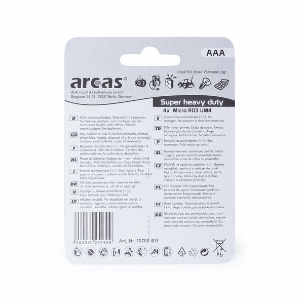 Blister 4 Batterien 1,5V