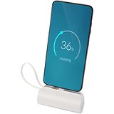 10 W 5000 mAh Typ C Powerbank aus recyceltem Kunststoff mit integriertem Klappständer und 2 in 1 Kabel - Jöritat