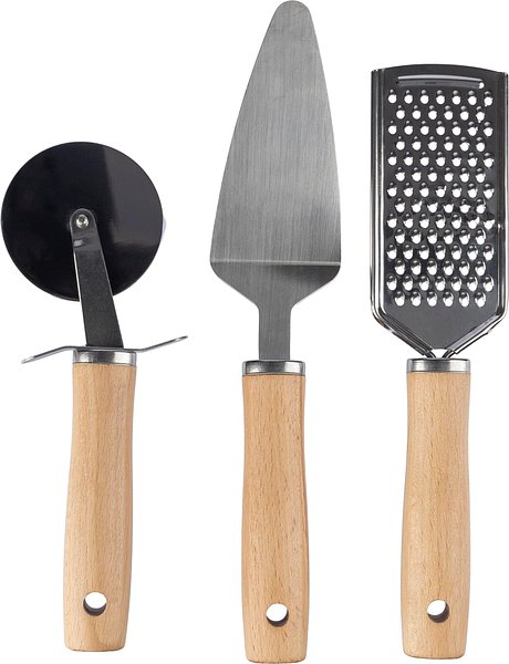 Küchenwerkzeugset aus Metall und Holz Steiven