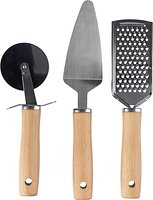 Küchenwerkzeugset aus Metall und Holz Steiven