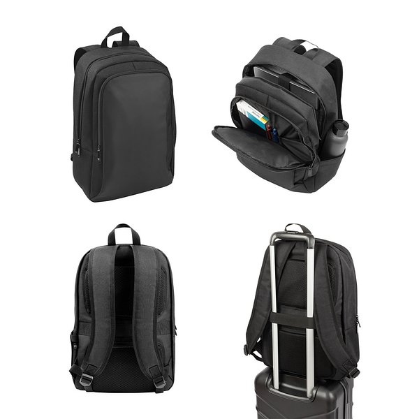 Laptop-Rucksack aus 600D, recyceltem Polyester, HD mit wasserabweisender Beschichtung und Innenfutter aus 900D recyceltem Polyester 17.3“ Corlieria