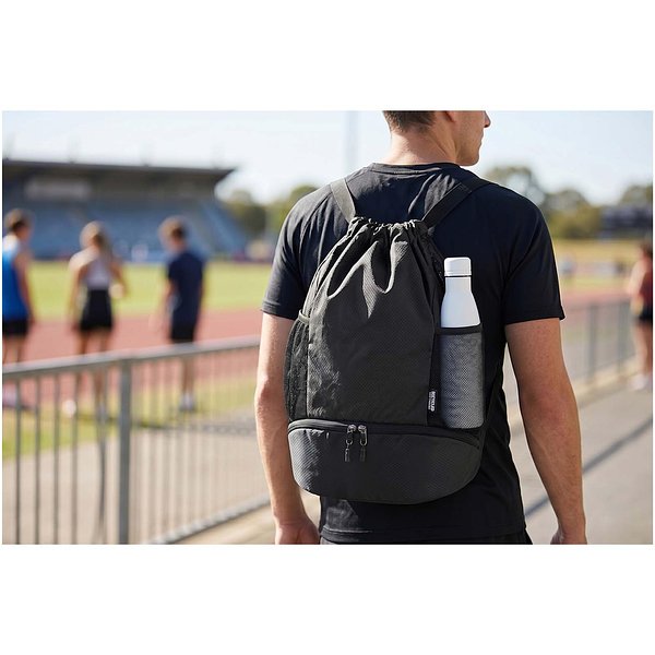 GRS-recycelter Sportbeutel mit Bodenfach 18 L - Leen