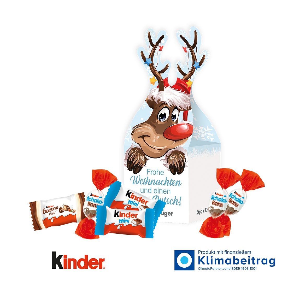 3D Präsent „Rentier“ mit süsser Füllung