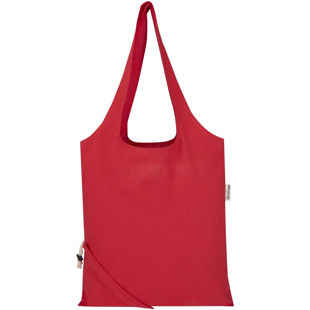 Blend 140 g/m², GRS-zertifizierte, faltbare Baumwoll Tragetasche, 7 l - Grin