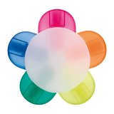 Textmarker Blume mit 5 Farben Köbik