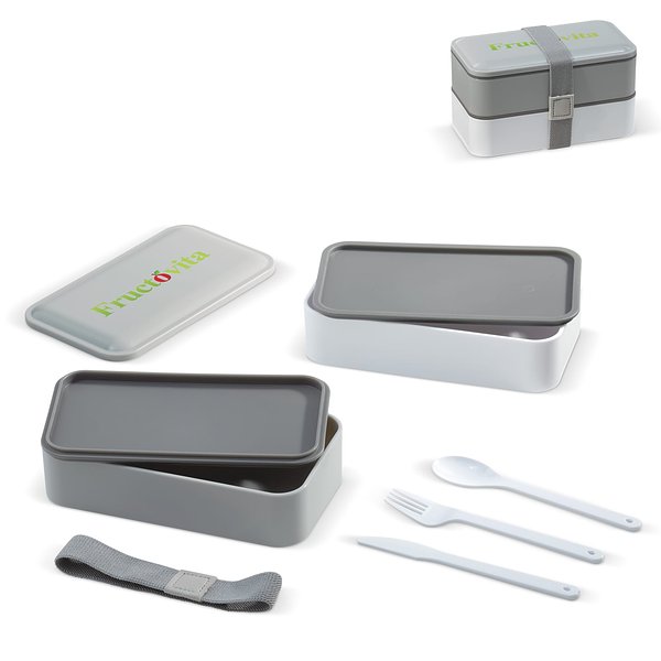Bento box mit Besteck 1.25L Lüthli