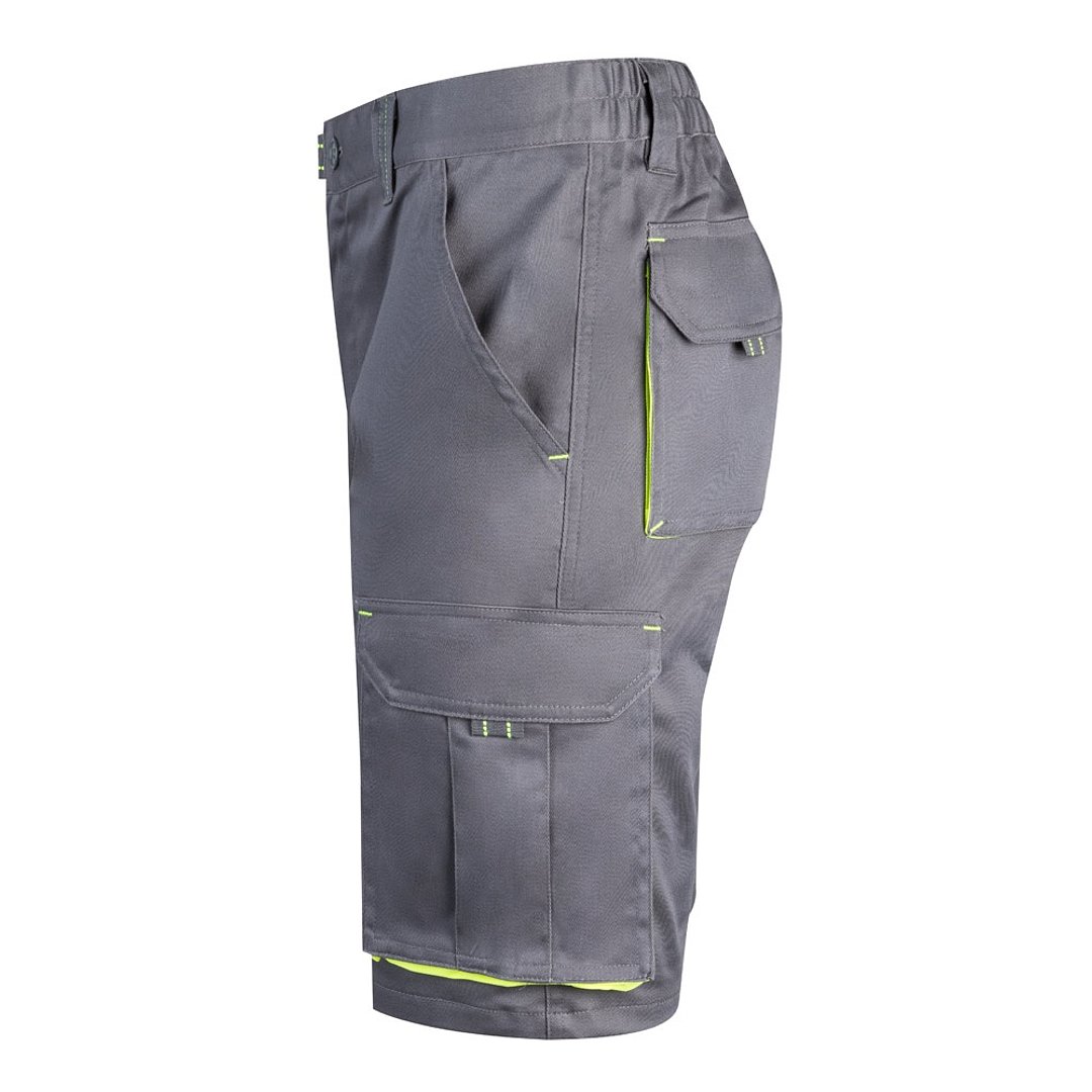 Zweifarbige Stretch-Bermudashorts mit mehreren Taschen (240 g/m²) aus Baumwolle (46 %), EME (38 %) und Polyester (16 %) Altie