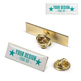 Metall Pin rechteckig 30x10mm Merdia