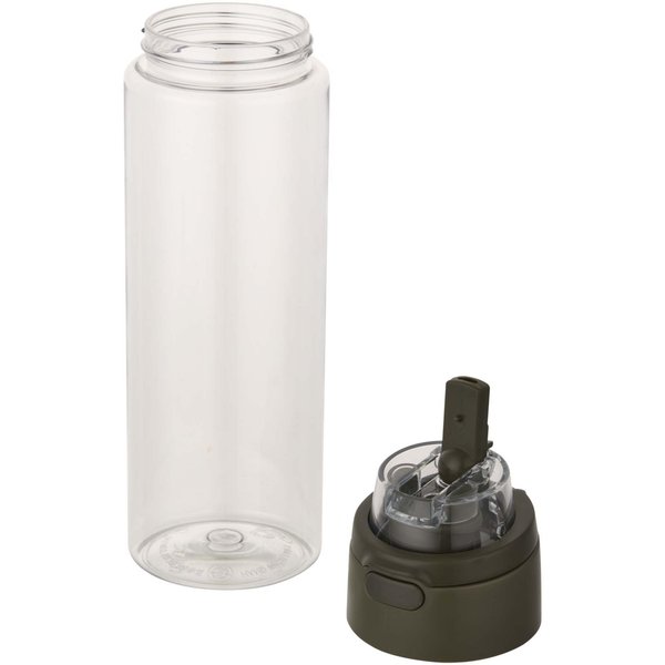 700 ml RCS Trinkflasche aus recyceltem Kunststoff mit Multifunktionsdeckel und Klappstrohhalm - Vreilga