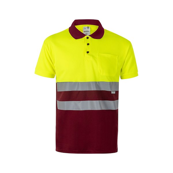Zweifarbiges Poloshirt im Bird-Eye-Design (160g/m²) mit kurzen Ärmeln, aus Polyester (100%) Mudyli