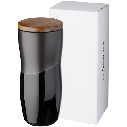 370 ml doppelwandiger Keramikbecher - Nellio