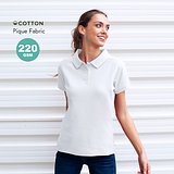 Erwachsene Frauen Weiss Polo-Shirt Idpan