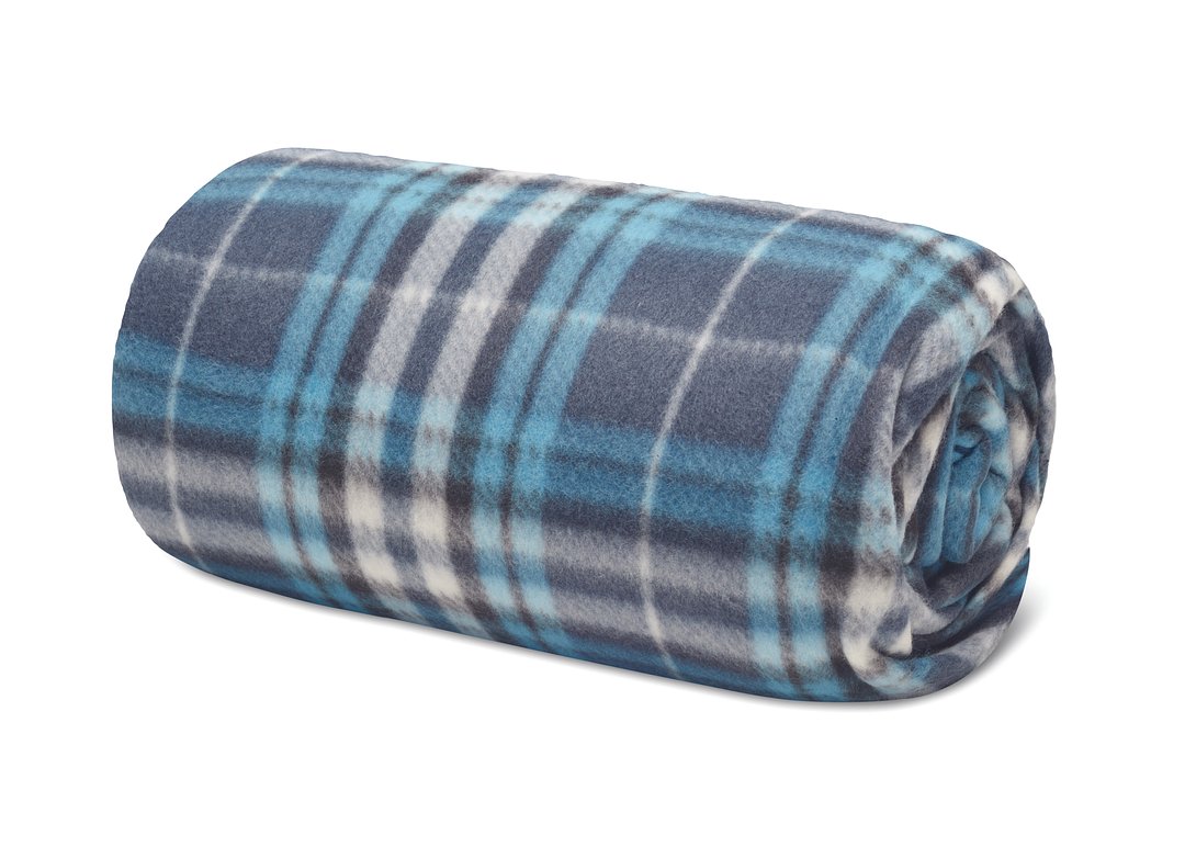 RPET Fleece-Reisedecke Karo Waltia