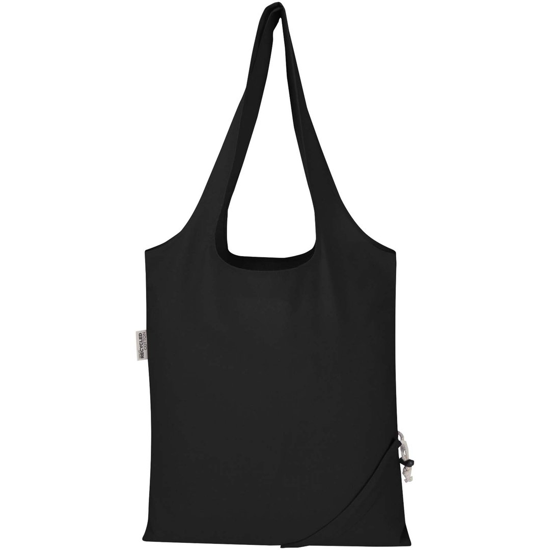 Blend 140 g/m², GRS-zertifizierte, faltbare Baumwoll Tragetasche, 7 l - Grin