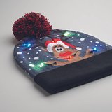 Weihnachtliche Strickmütze LED Benestel
