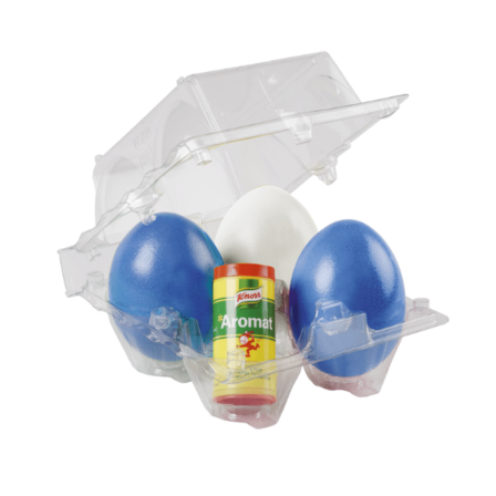 Bedruckte Ostereier im 4er Blister mit Aromat oder Salz