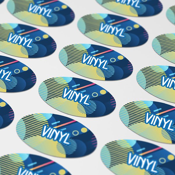 Vinyl Sticker Oval 60x35mm Giafen